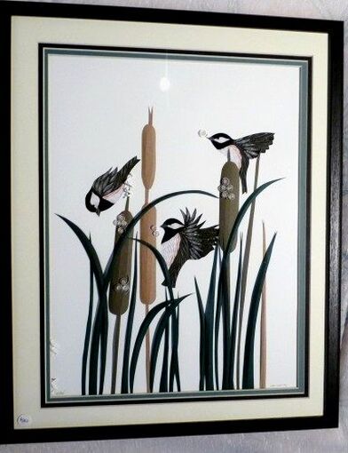 Quilled Chickadees at Play